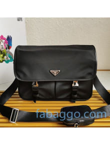 Prada Men's Nylon Cross-Body Messenger Bag 2VD768 Black 2020