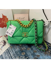 Chanel Quilted Lambskin Chanel 19 Large Flap Bag AS1161 Green 2020 