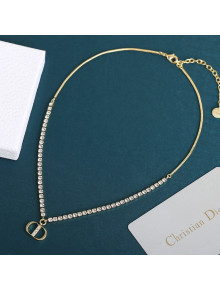Dior Crystal CD Necklace 2021 25