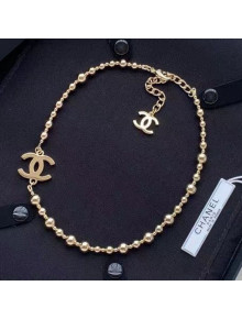 Chanel Chain Necklace Gold 2021 02