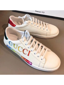 Gucci Ace Sneaker with Multicolor Gucci Logo White 2019(For Women and Men)