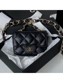 Chanel Lambskin Mini Belt Bag AP2305 Black 2021