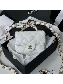 Chanel Lambskin Mini Belt Bag AP2305 White 2021