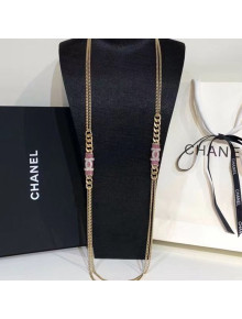 Chanel Forever Long Necklace Lilac Purple 2021 02