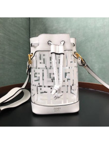 Fendi Mini Transparent Mon Tresor bucket Bag White 20199
