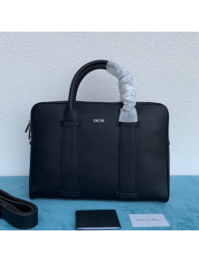 Dior Men's Briefcase in Black Grained Calfskin 2020