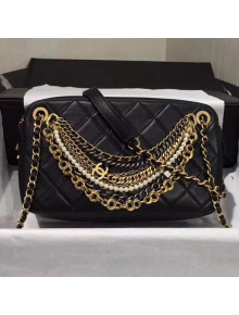 Chanel Quilted Leather Chain Tassel Camera Case Shoulder Bag AS0773 Black 2019