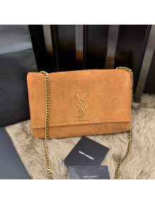 Saint Laurent Medium Reversible Kate in Suede and Smooth Leather 553804 Camel 2019