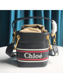 Chloe Roy Smooth Calfskin Bucket Bag Black 2021