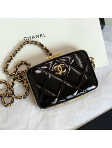 Chanel Goatskin Small Box Clutch with Chain AP2242 Black 2021