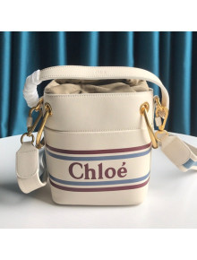 Chloe Roy Smooth Calfskin Bucket Bag White 2021