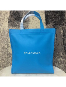 Balen...ga Leather Shopping Tote Blue F/W 2018