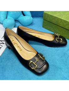 Gucci Leather Heeled Pumps 2.5cm with Horsebit Black 2021