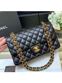 Chanel Quilted Lambskin Medium Classic Flap Bag A01112 Original Quality Black/Gold 2021 