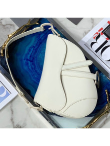 Dior Saddle Bag in Latte White Ultramatte Calfskin 2020