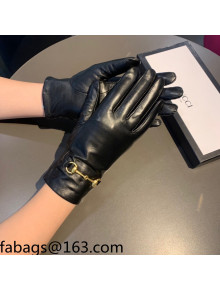 Gucci Lambskin Gloves Black 2021 102906