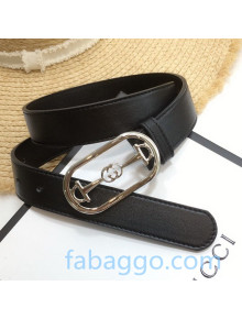 Gucci Leather Belt 30mm with GG Horsebit Black 2020