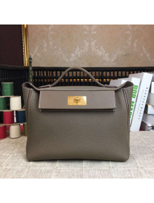 Hermes Original Togo And Swift Leather Kelly 24/24 Bag Etoupe 2018 (Gold Hardware)