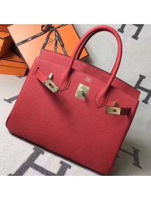 Hermes Original Togo Leather Birkin 25/30/35 Handbag Red (Gole-tone Hardware)