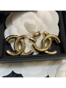 Chanel CC Stud Earrings Gold 2021 49