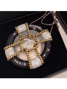 Chanel Resin, Strass & Gold-Tone Metal Minaudiere Bag A94672 Black 2018
