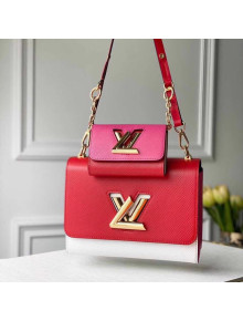 Louis Vuitton Twist MM and Twisty Wallet Epi Leather Bag Set M55683 Pink/Red/White 2019