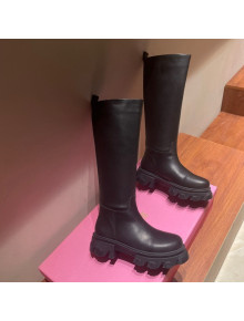 Gia Couture x Pernille Calfskin Platform High Boots Black 2021