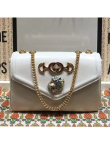 Gucci Rajah Leather Medium Shoulder Bag 537241 White 2018
