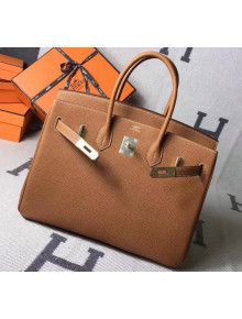 Hermes Original Togo Leather Birkin 25/30/35 Handbag Tan (Gole-tone Hardware)