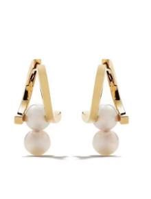 Celine Pearl Earrings White/Gold 2021 59