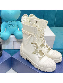 Dior Cut-out Calfskin Boots White 2021