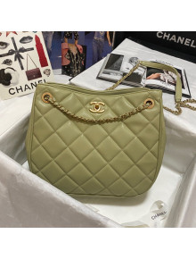 Chanel Calfskin Hobo Bag AS2724 Green 2021