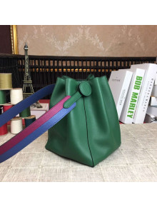 Hermes Original Swift Leather Licol Bucket Bag Green 2018