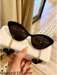 Gucci Cat Sunglasses Black/Crystal GG0978 2021  01