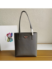 Prada Small Saffiano Leather Tote Bag 1BG342 Grey 2020