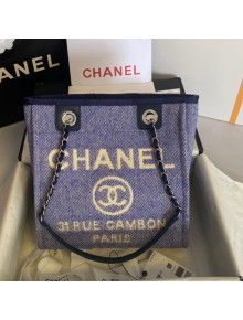 Chanel Deauville Mixed Fibers Small Shopping Bag Purple 2021