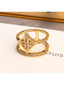 Louis Vuitton Idylle Blossom Two-Row Ring Gold 2020