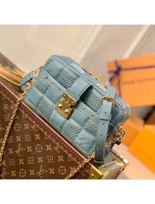 Louis Vuitton Troca PM Bag in Damier Quilt Lambskin M59115 Blue 2021 