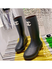 Chanel Rain High Boots G38355 Black 2021 