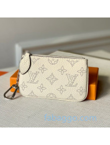 Louis Vuitton Mahina Key Pouch in Monogram Perforated Calfskin M69508 White 2020