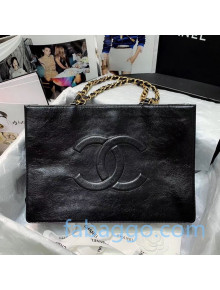 Chanel Shiny Aged Calfskin Shopping Bag AS1943 Black 2020
