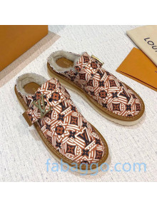 Louis Vuitton LV Crafty Cosy Canvas Mules Dark Brown 2020 (For Women and Men)
