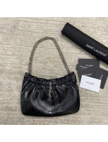 Saint Laurent Wax Chain Small Bag 681632 Black 2022