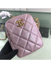 Chanel Iridescent Grained Calfskin Camera Bag AS2857 Light Pink 2021