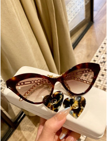 Gucci Cat Sunglasses Tea Brown GG0978 2021  04