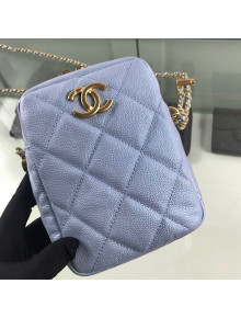 Chanel Iridescent Grained Calfskin Camera Bag AS2857 Purple 2021