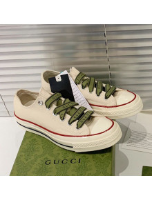 Gucci x Converse Canvas Low-top Sneakers White 2021 (For Women and Men)