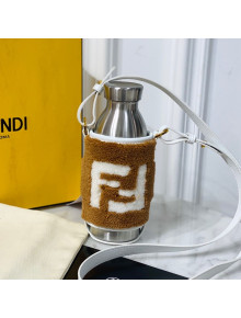 Fendi Bottles Holder Flask with FF Fur Cover Brown/White 2021