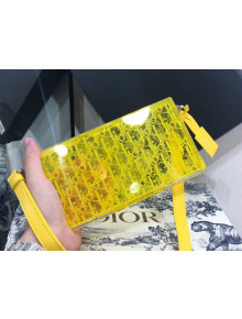 Dior Oblique Transparency PMMA Box Clutch Shoulder Bag Yellow 2020