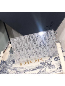 Dior Oblique Transparency PMMA Box Clutch Shoulder Bag White 2020